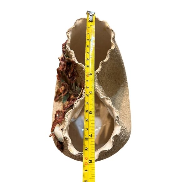 Vintage Ceramic Double Pocket Mojalica style Planter With Floral Design - Picture 10 of 10